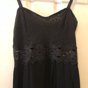 High Low Dress with Lace Waist - Sz M